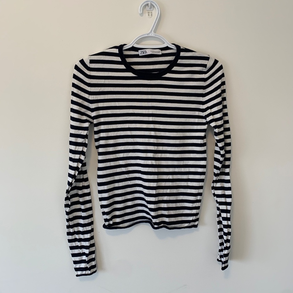 Zara striped top - worn once